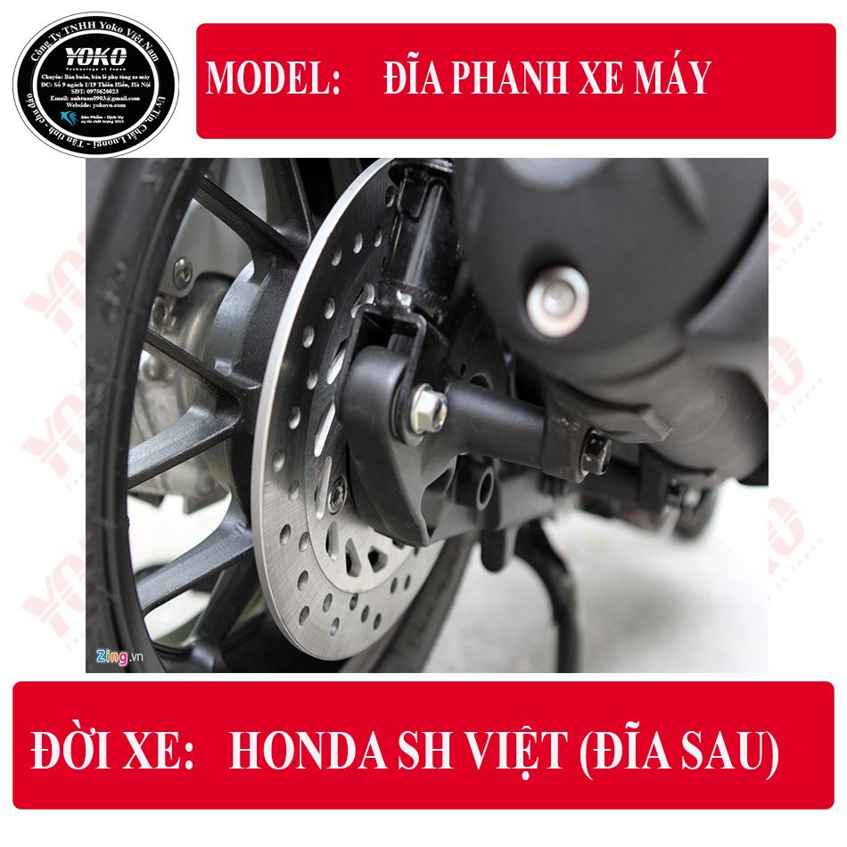 Đĩa phanh xe máy honda sh việt, sh ý 2012 - đĩa sau