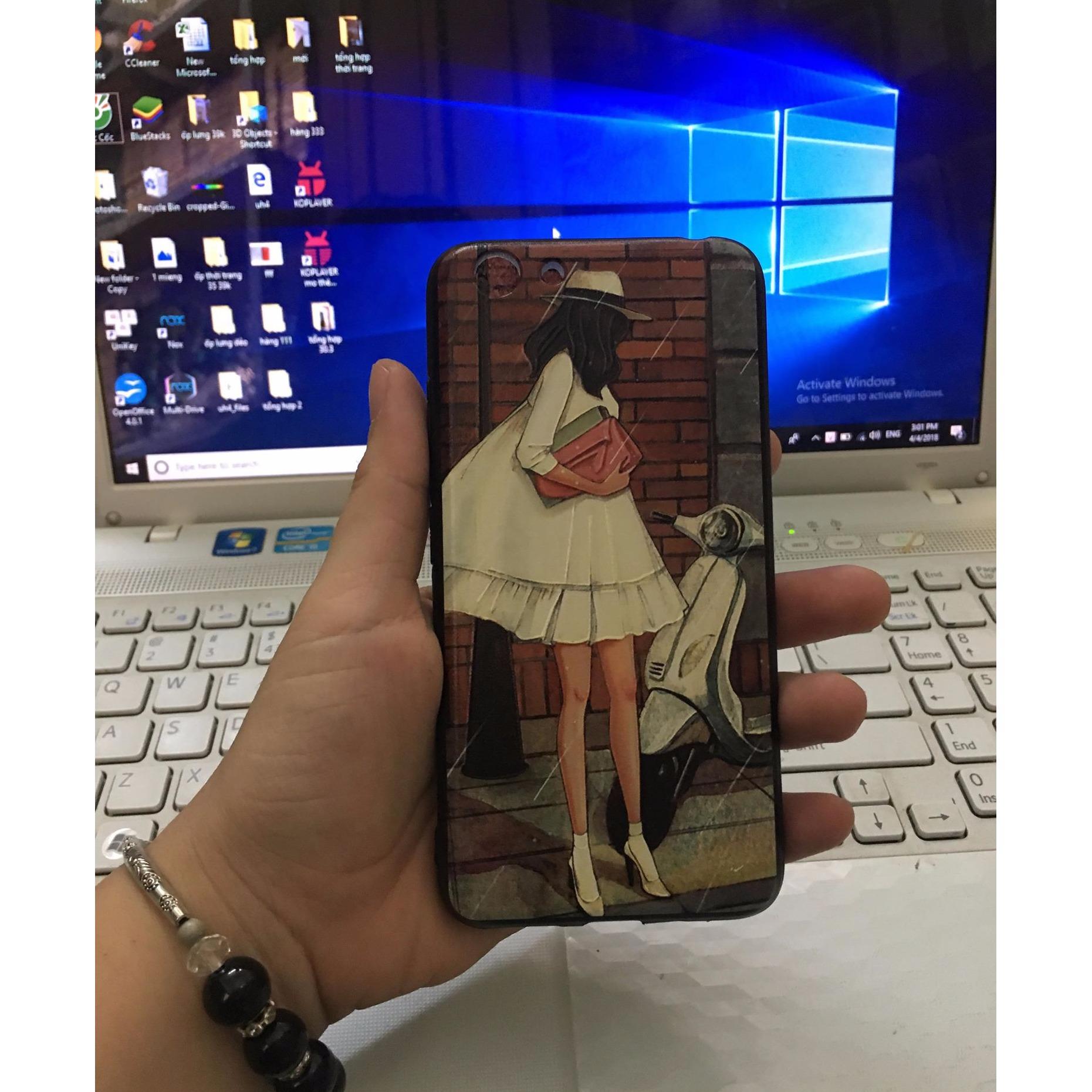 Ốp lưng dẻo màu cho Oppo A71 tặng kính cường lực