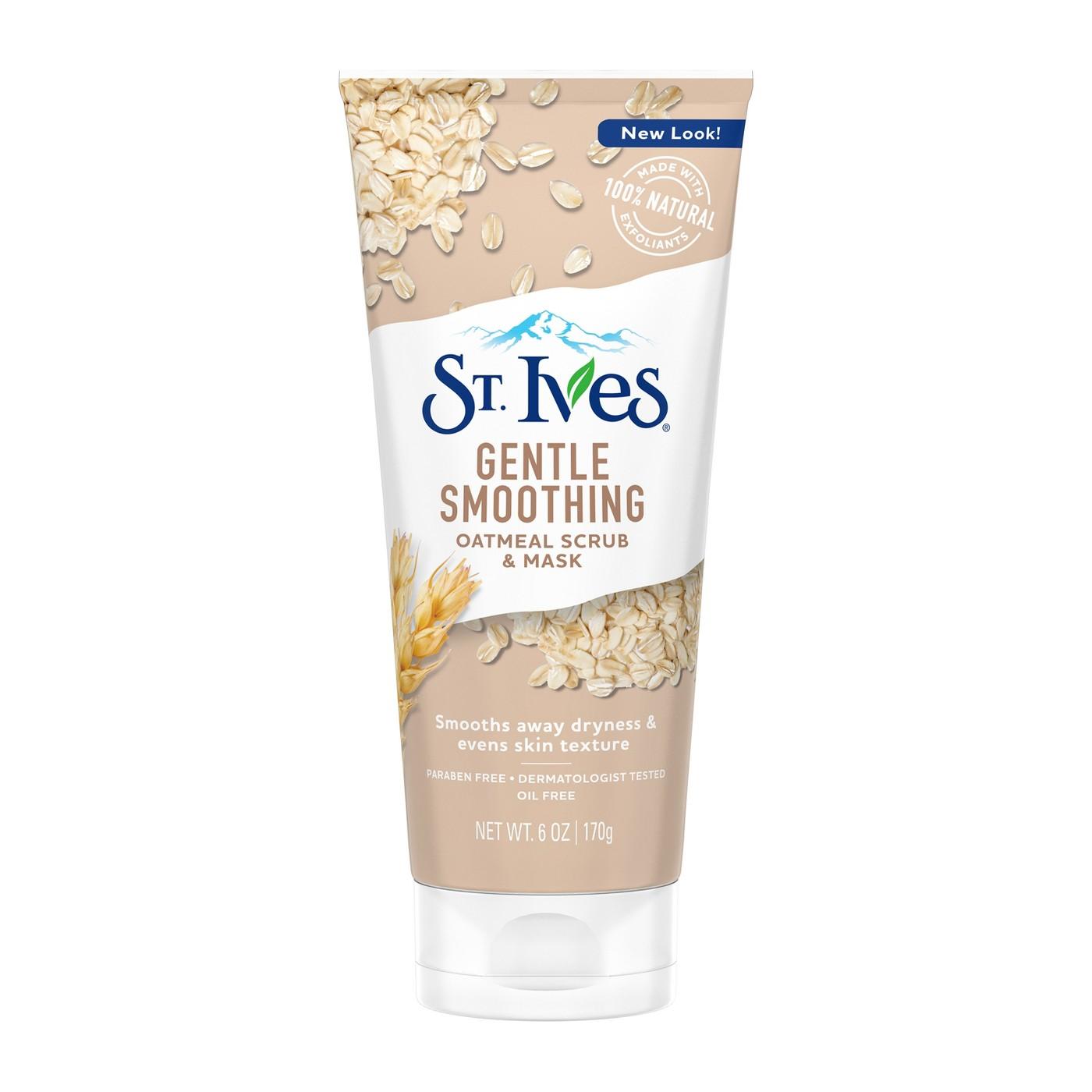 Tẩy tế bào chết mặt và mặt nạ dưỡng da chiết xuất lúa mạch St. Ives Smooth & Nourished Scrub + Mask Oatmeal 170g