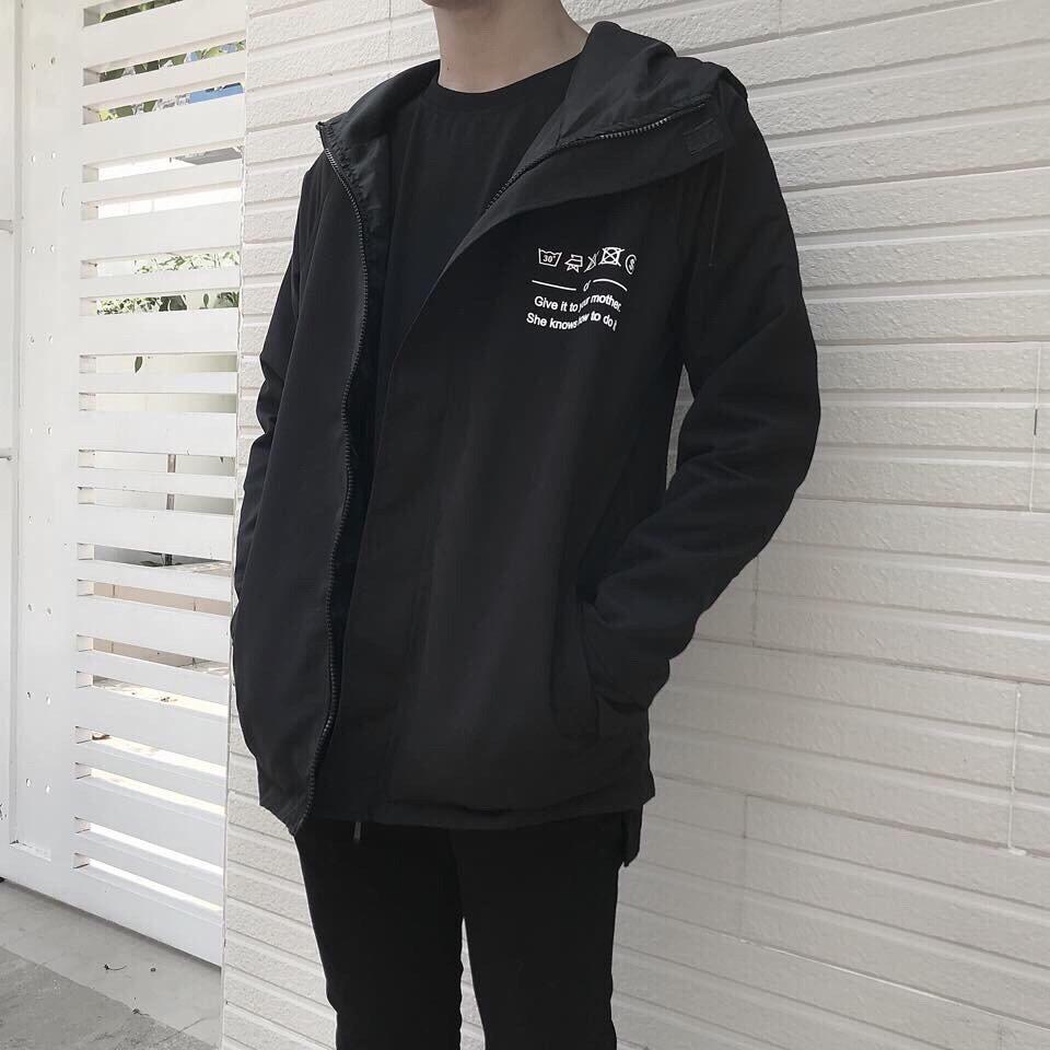 Áo khoác dù 2 lớp nam nữ unisex ký hiệu giặt áo cực chất D12 - Áo khoác nam, áo khoác nữ phong cách Hàn Quốc chất vải mềm mịn dễ dàng phối đồ không bao giờ lỗi mốt, dành cho người dưới 65kg mặc cực kỳ đẹp