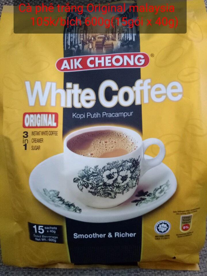 Cà phê trắng Aik Cheong White Coffee Original 3 in 1 - kèm voucher 50k-500k