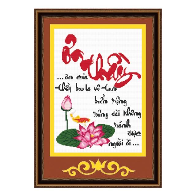 Tranh thêu chữ thập ơn thầy Ailuo AL51216