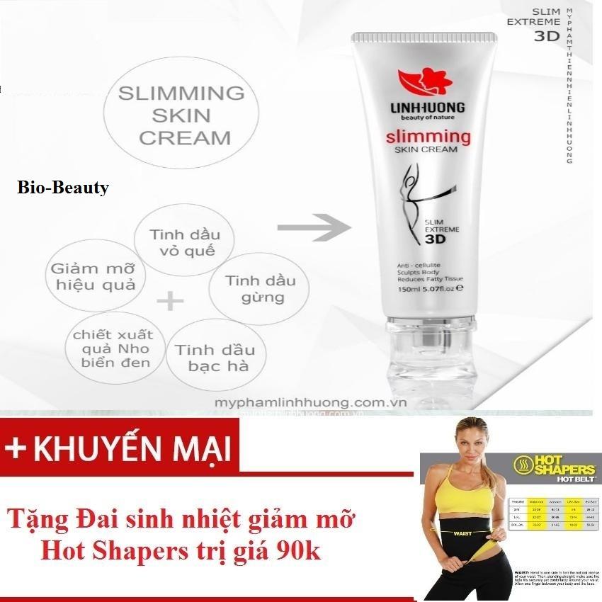 Kem tan mỡ Linh Hương 3D SLIMMING SKIN CREAM + tặng đai gen sinh nhiệt trị giá 90k