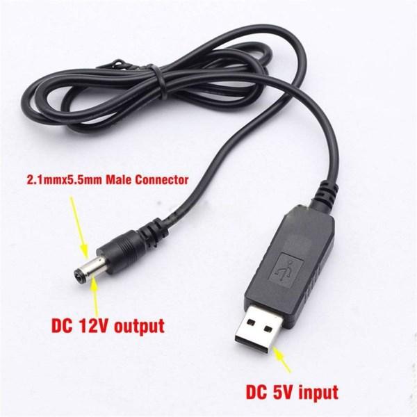 Cáp chuyển đổi usb 5v sang nguồn dc 12v
