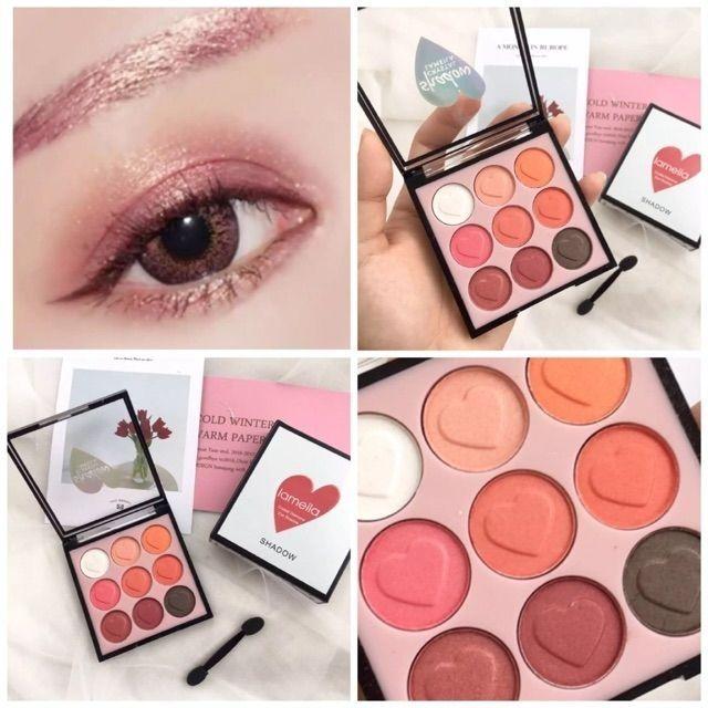 Bảng phấn mắt Lameila 9 tone màu hình trái tim