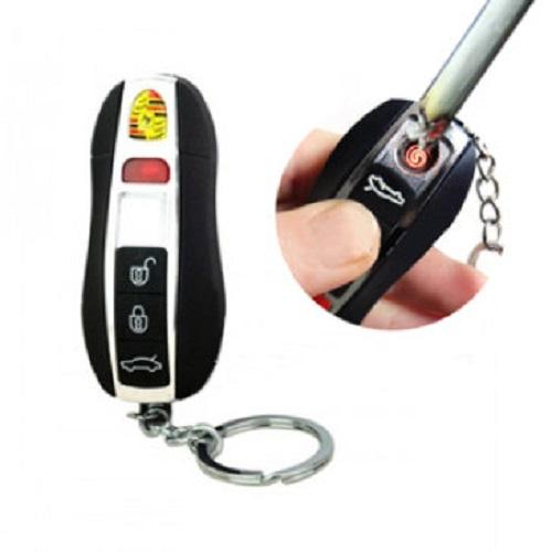 Bật lửa hồng ngoại kiêm móc khóa xe hơi kèm cáp sạc