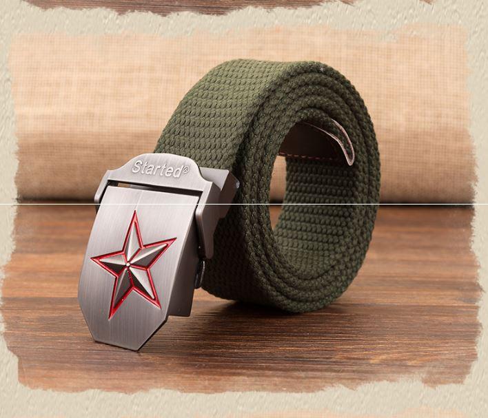 Dây nịt thắt lưng vải lính Mỹ phù hợp đồ lính, quần kaki quần jean, váy zip rằn ri lính