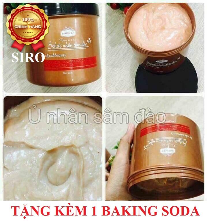 Ủ tóc Nhân Sâm Đào Swhite 500g + Tặng kèm 1 hộp Baking Soda tẩy trắng răng 50g