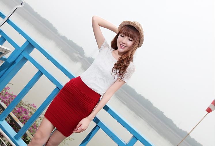 Váy ngắn xếp li hàng quảng châu