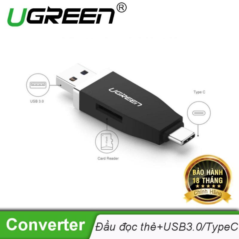 Đầu đọc thẻ nhớ 2 trong 1 USB 3.0 và USB Type-C UGREEN 30359 - Hãng phân phối chính thức