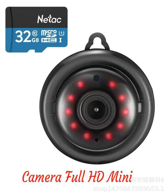 Camera IP Wifi Không Dây Mini Full HD Tặng Kèm Thẻ 32GB Chuẩn