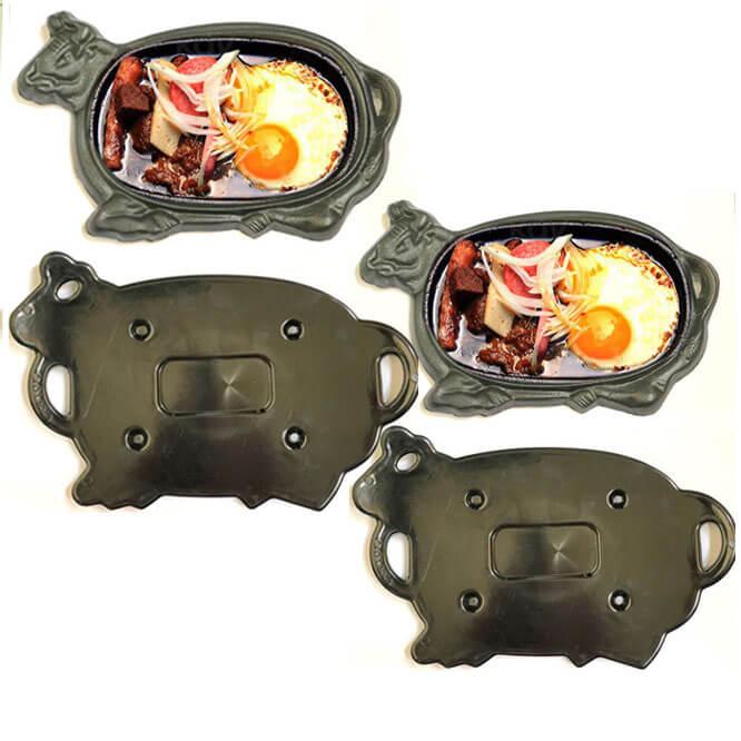 Bộ 2 Chảo Gang Làm Bò Né Chống Dính Kèm Đế Bò Cách Nhiệt T.H Huỳnh Anh