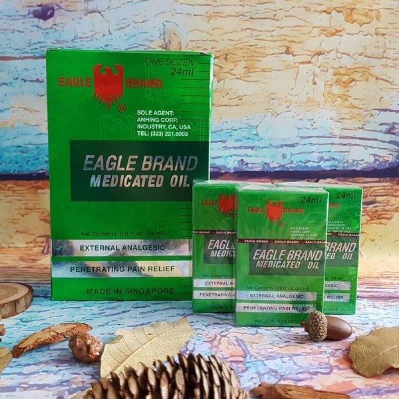 Bộ 2 dầu gió xanh Eagle Brand Mỹ 24ml (hàng Singapore xuất Mỹ)