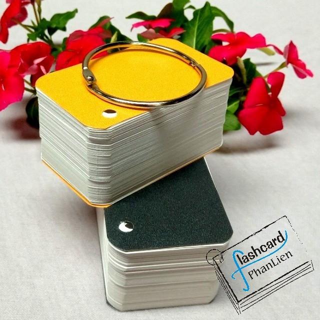 100 Thẻ Flashcard trắng - thẻ học ngoại ngữ cao cấp giấy dày bo góc