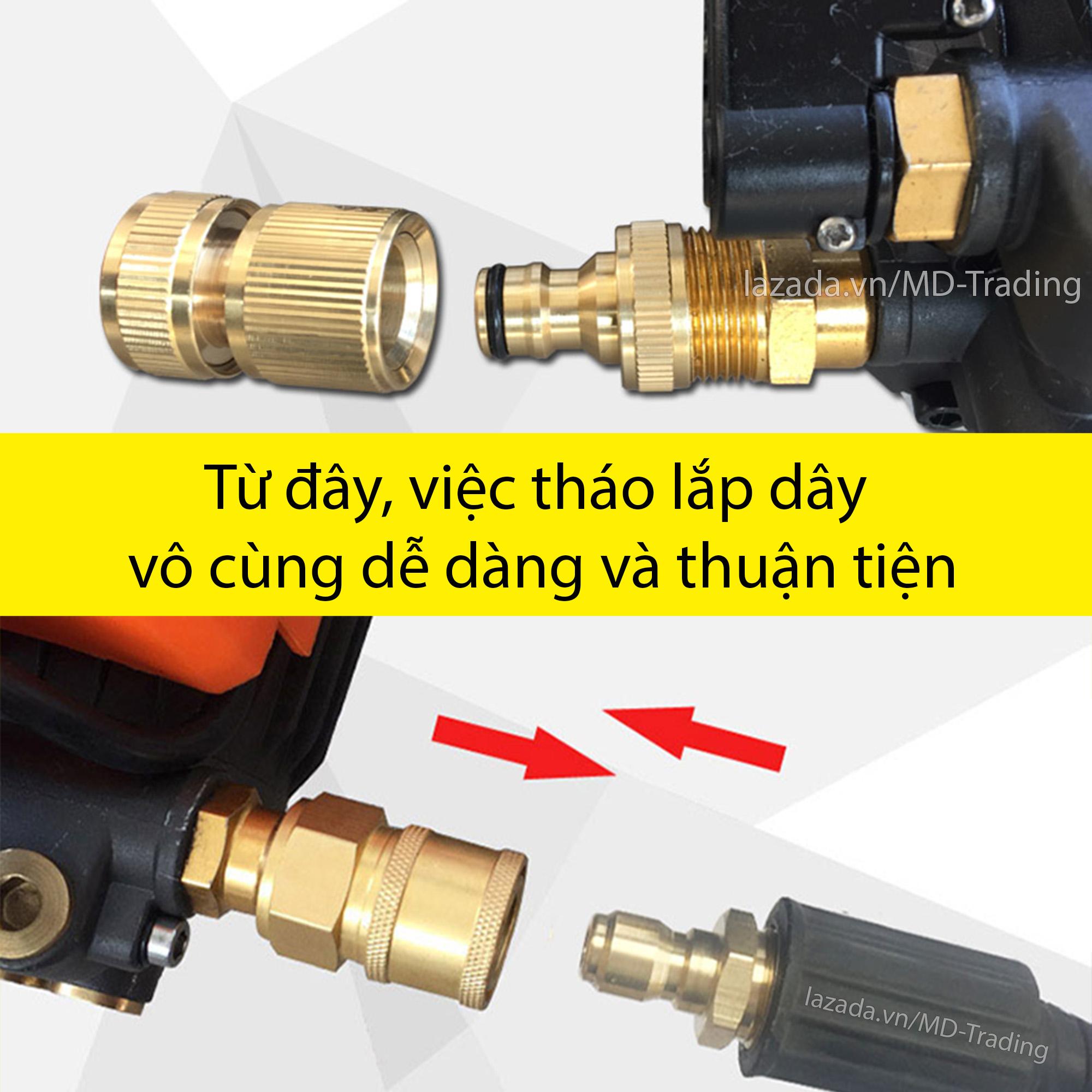 BÁO GIÁ MÁY RỬA XE GIA ĐÌNH CỦA NHẬT | Shopee Lazada Sendo Tiki mới nhất 60 Bộ khớp nối nhanh đầu ra - đầu vào máy xịt rửa áp lực cao, bộ phụ kiện nối nhanh đường ống hút vào, đầu xả nước ra của máy rửa xe áp lực cao, máy rửa xe gia đình, máy xịt rửa cao áp, chất liệu đồng chắc chắn, bền bỉ, kết nối vô cùng tiện dụng