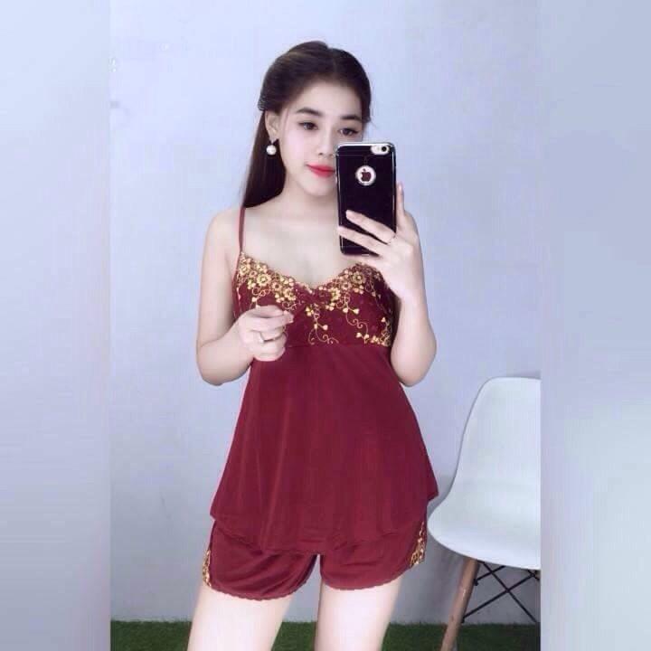 Bộ ngủ thun lạnh dễ thương yanyan size 40-55kg