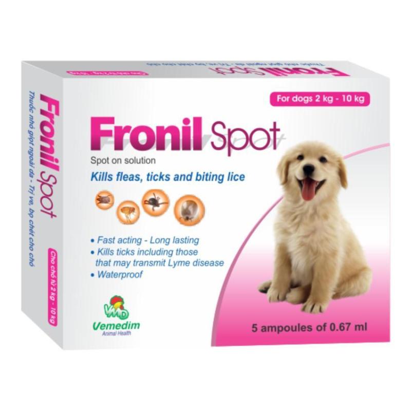 Nhỏ Gáy Phòng Diệt Ve Rận Bọ Chét Cho Chó Hộp 5 Ống Fronil Spot