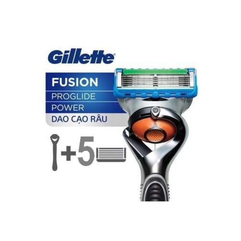 Bộ dao cạo râu và 5 lưỡi dao cạo Râu Gillette Fusion 5+1 nhập khẩu