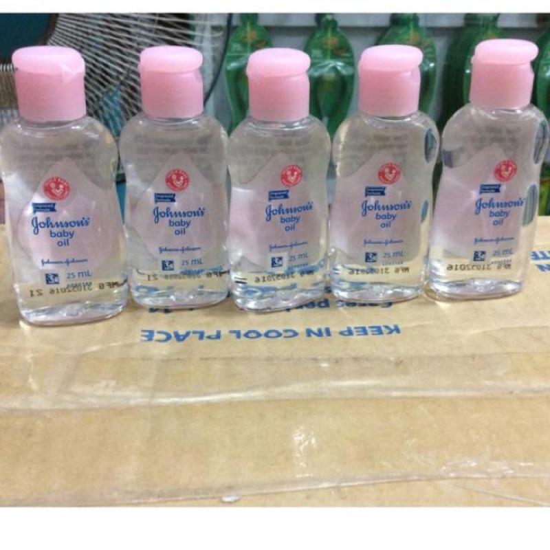 Dầu masagCombo 5 chai dầu dưỡng ẩm Johnsons baby oil - hàng mẫu