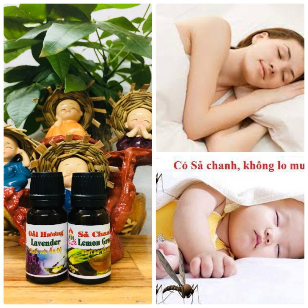 Combo 2 tinh dầu xông phòng 10ml: sả chanh, oải hương