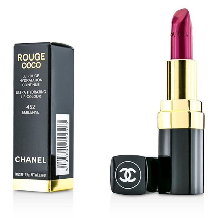 Son chanel rouge coco 452 emilienne màu đỏ mận