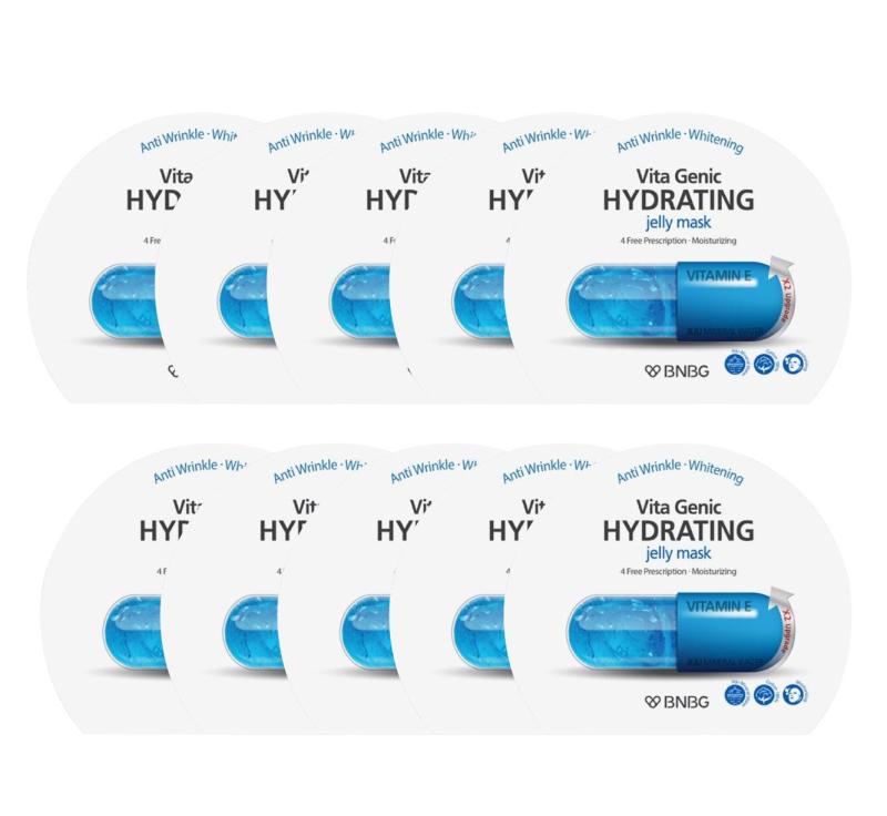 Hộp 10 gói Mặt nạ giấy cấp nước dưỡng ẩm da mềm mượt, căng bóng Banobagi Vita Genic Hydrating Jelly Mask (Vitamin E) 30ml x10