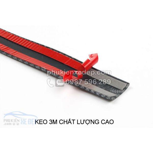 Nẹp carbon 5D chống va đập cốp xe, nẹp bước chân