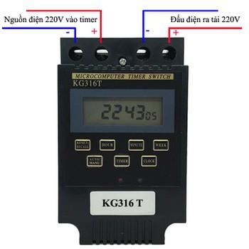 Bộ 3 công tắc hẹn giờ bật tắt thiết bị điện ĐEN
