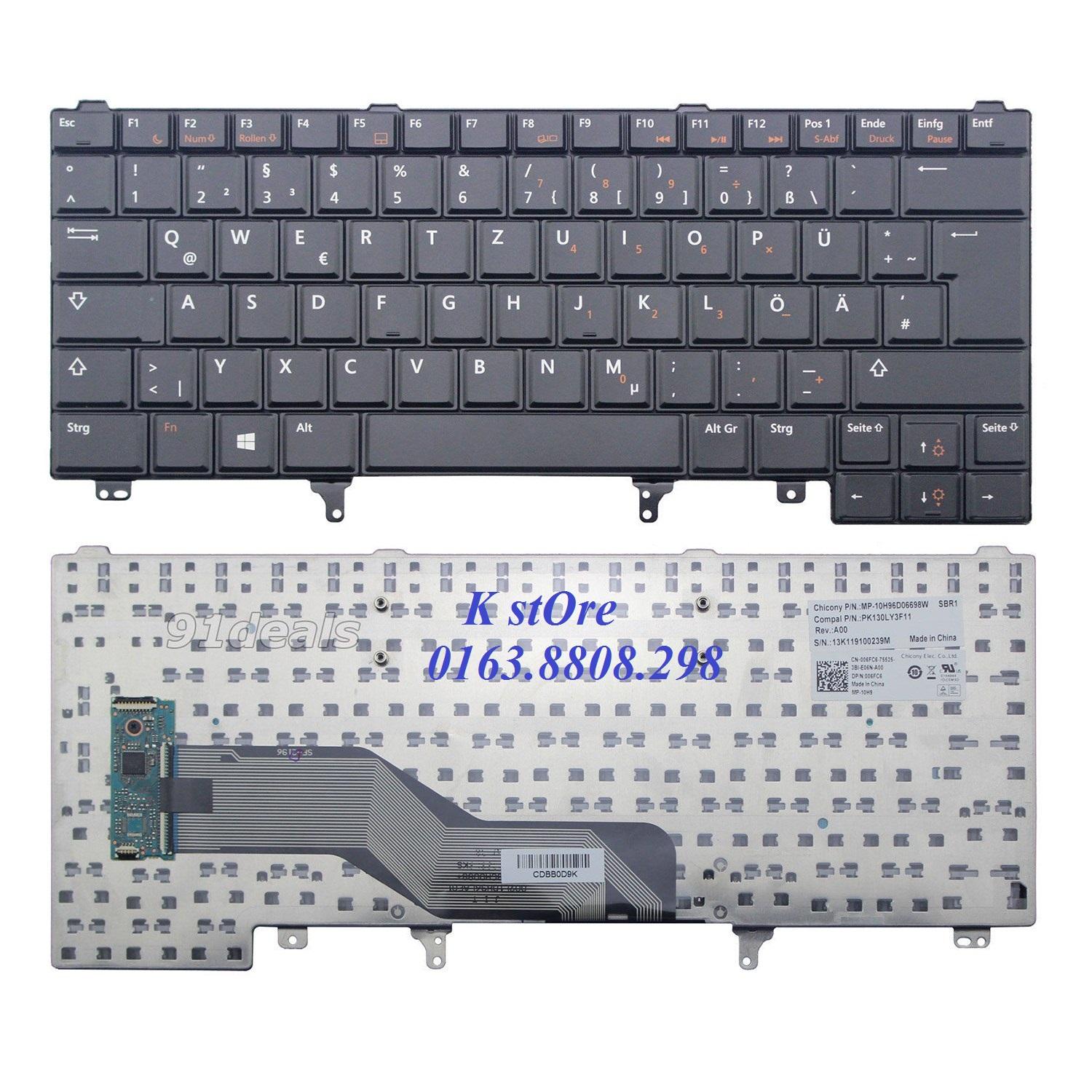 Bàn phím Laptop Dell Latitude E6420 E6430 (Màu Đen)