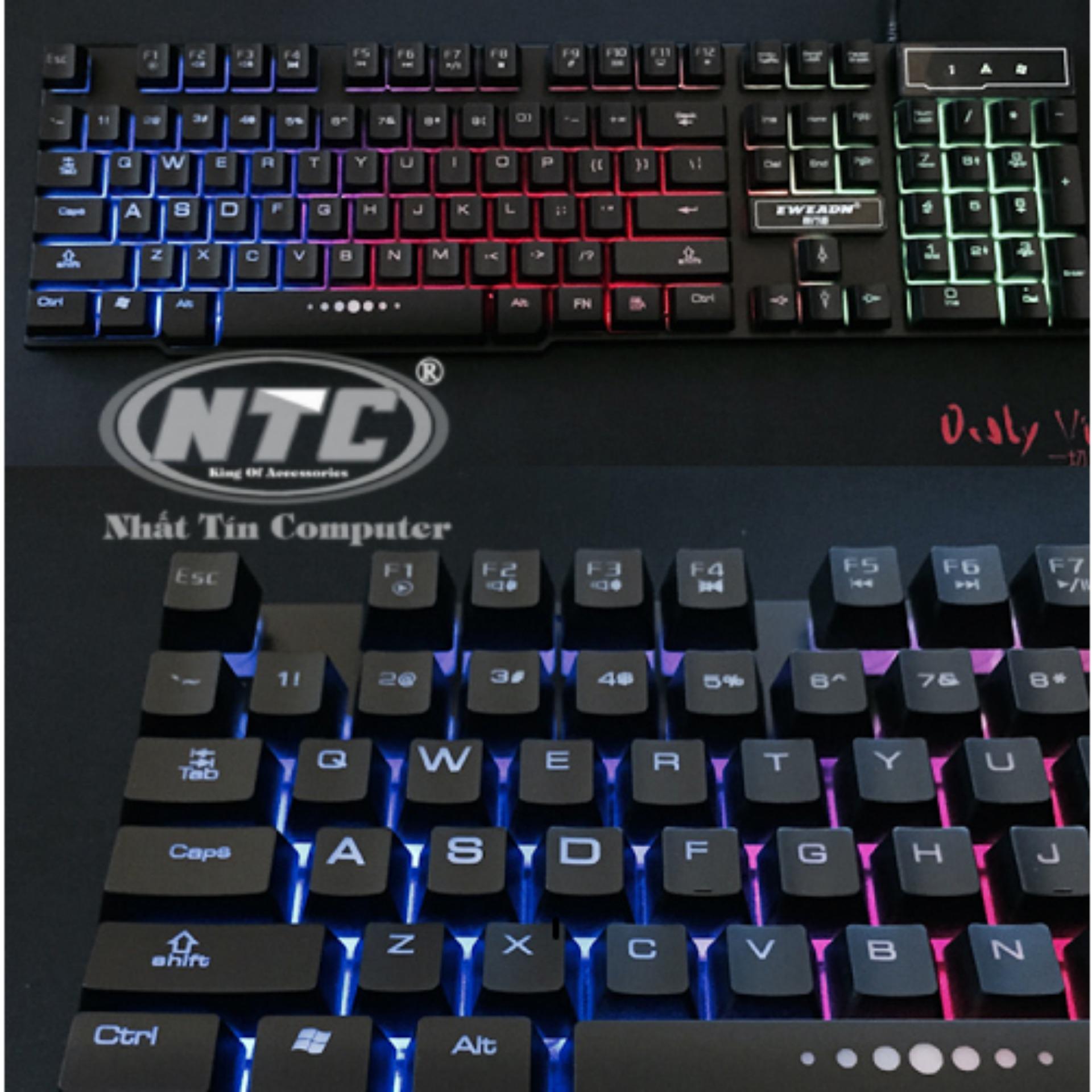 Bàn phím giả cơ chuyên Game Eweadn GX-50 led 7 màu - Nhất Tín Computer