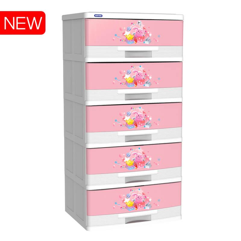 Tủ nhựa Duy Tân Đại Kiểu 5 tầng (Vàng )