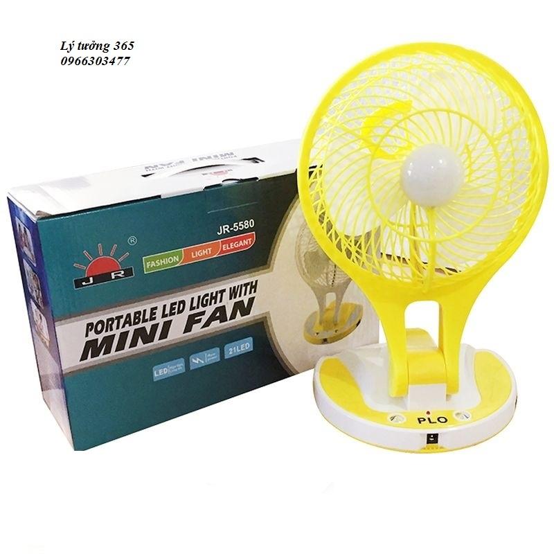 Quạt sạc tích điện mini fan siêu mát tan chảy giải nhiệt 5580