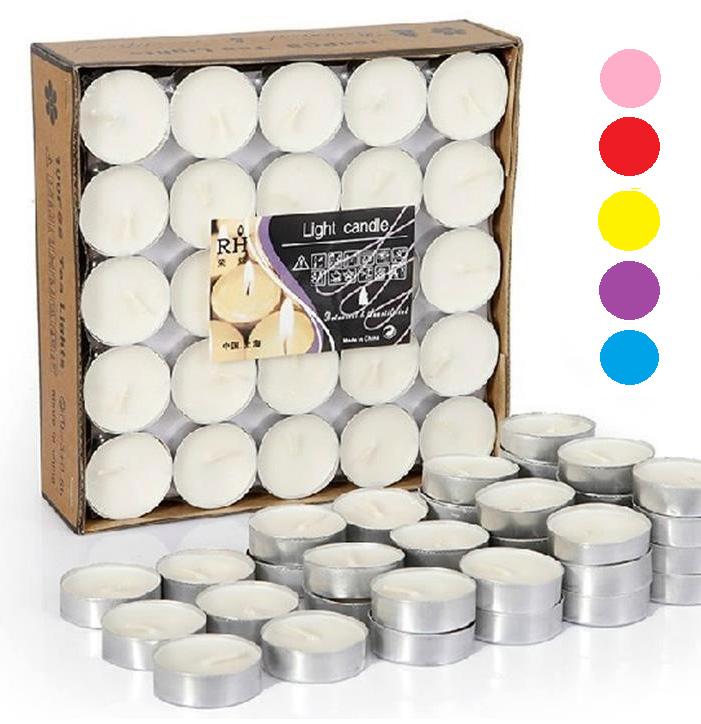 Hộp 100 viên nến tealight, nến xếp hình