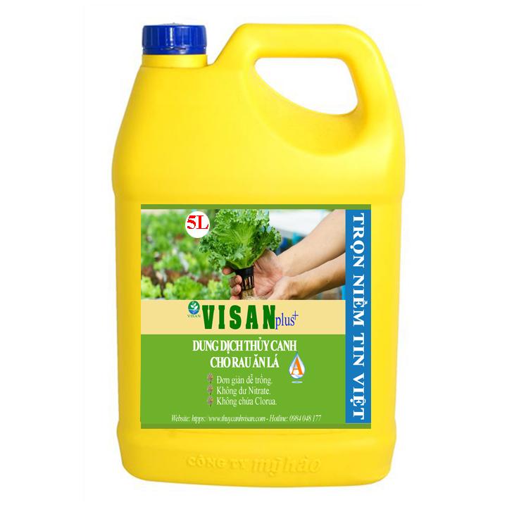 Dung dịch thủy canh ăn lá hai can 5 lít pha 2500 lít 1200 2,5m3 PPm