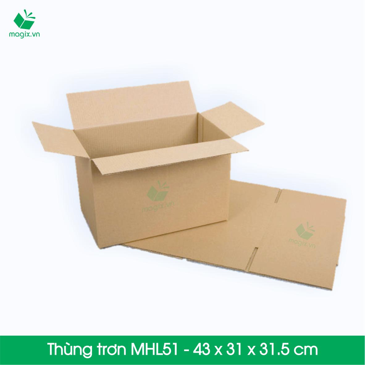 MHL51 - 43 x 31 x 31,5 cm - 10 Thùng hộp carton trơn