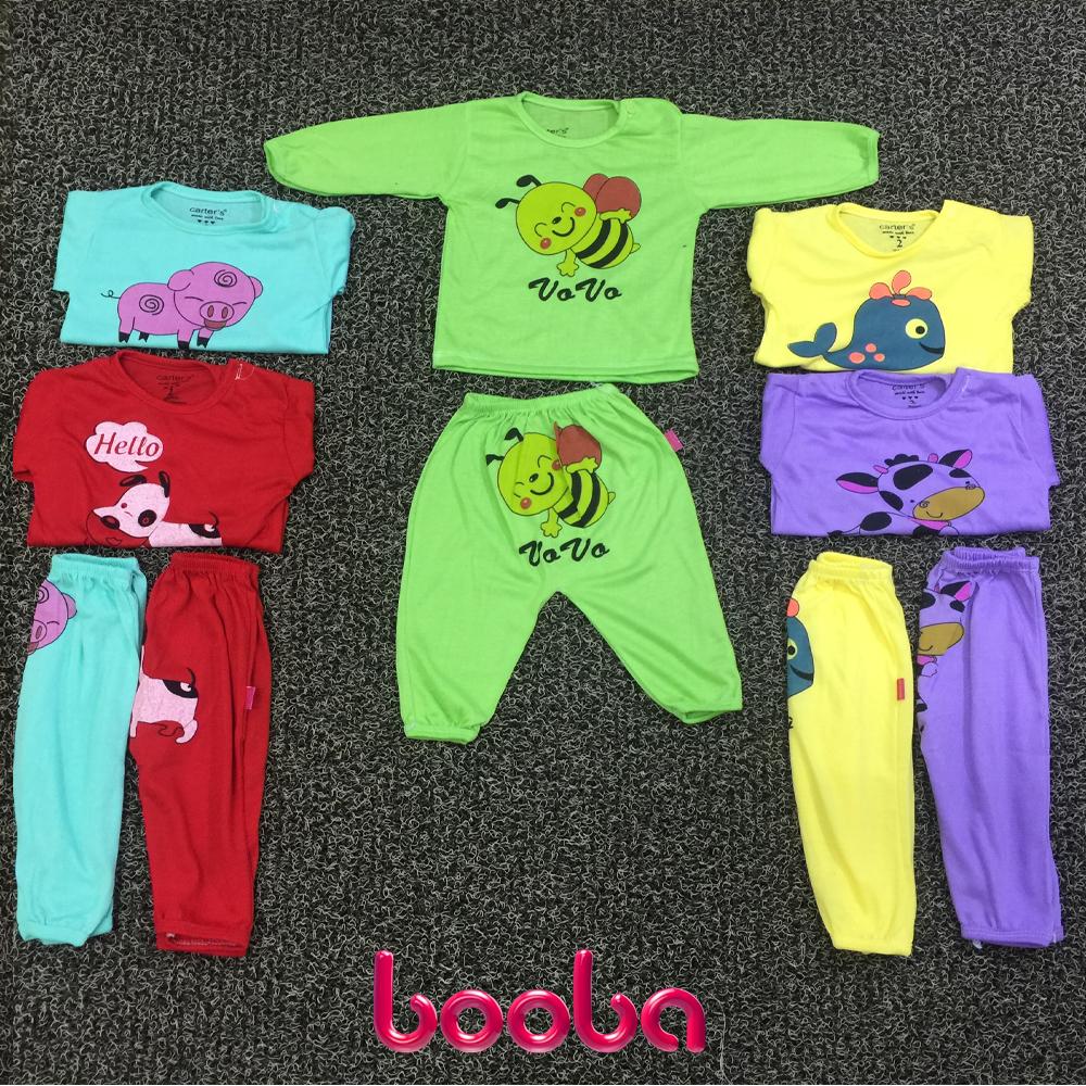 Sét 5 bộ áo dài quần dài cho bé trai bé gái _DD05 Booba.shop