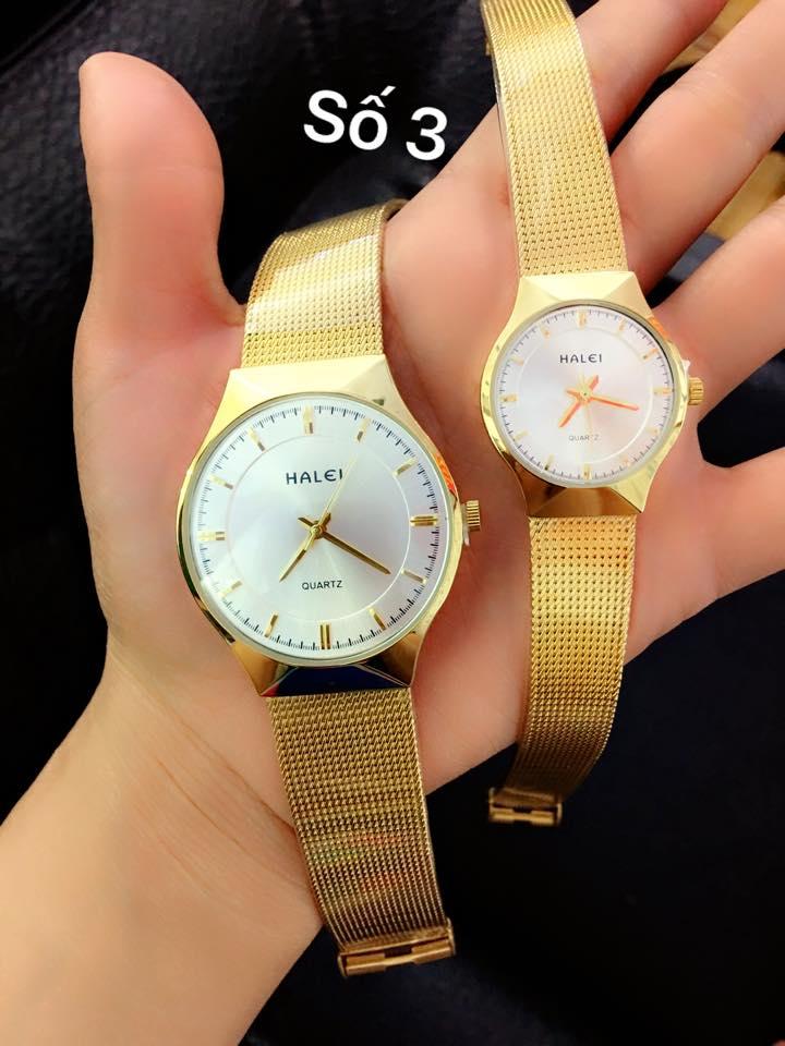 Đồng hồ đôi Halei nhật bản, chống xước sinh hoạt , chống nước tuyệt đối, hợp kim không phai zỉ.