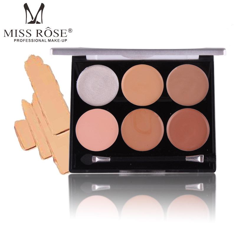 Bảng che khuyết điểm tạo khối highlight 6 ô màu MISS ROSE GNY7