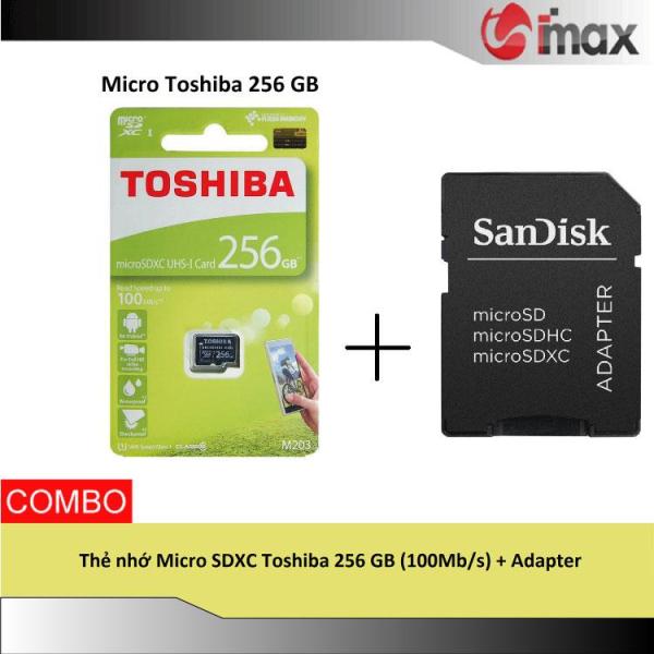Thẻ nhớ Micro SDXC Toshiba 256 GB (100Mb/s) + Adapter