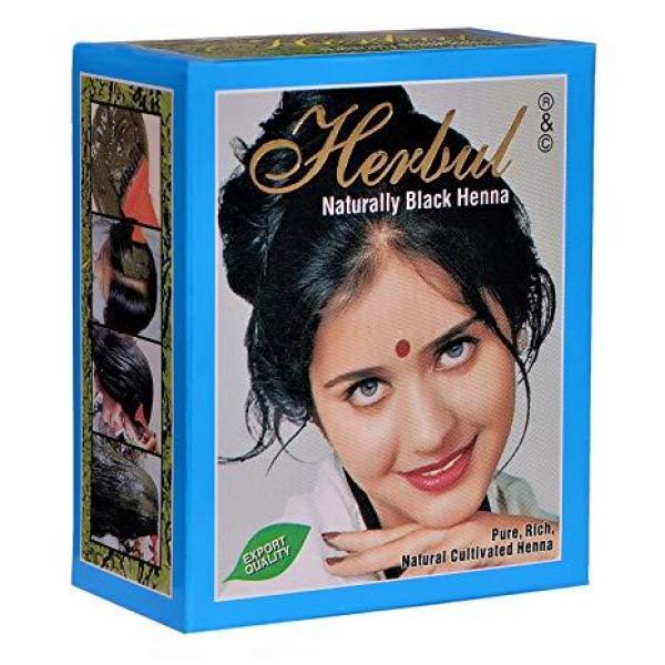 Thuốc nhuộm tóc thảo dược màu đen Herbul Naturally Black Henna cao cấp