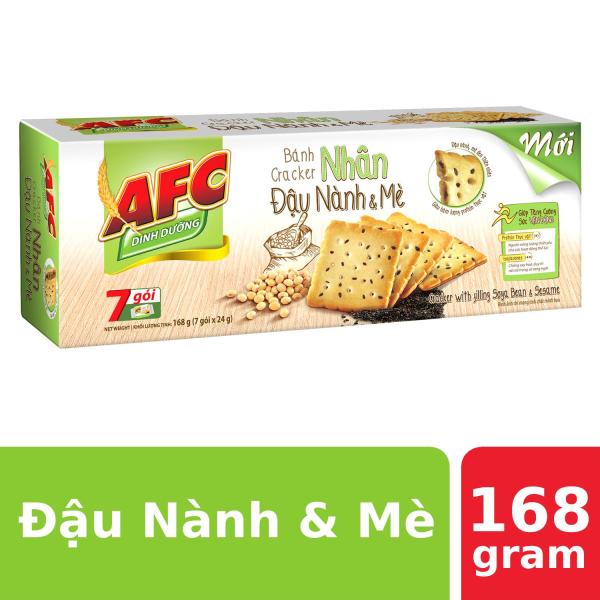 Bánh Cracker AFC Nhân Đậu Nành & Mè 168g (7 gói)