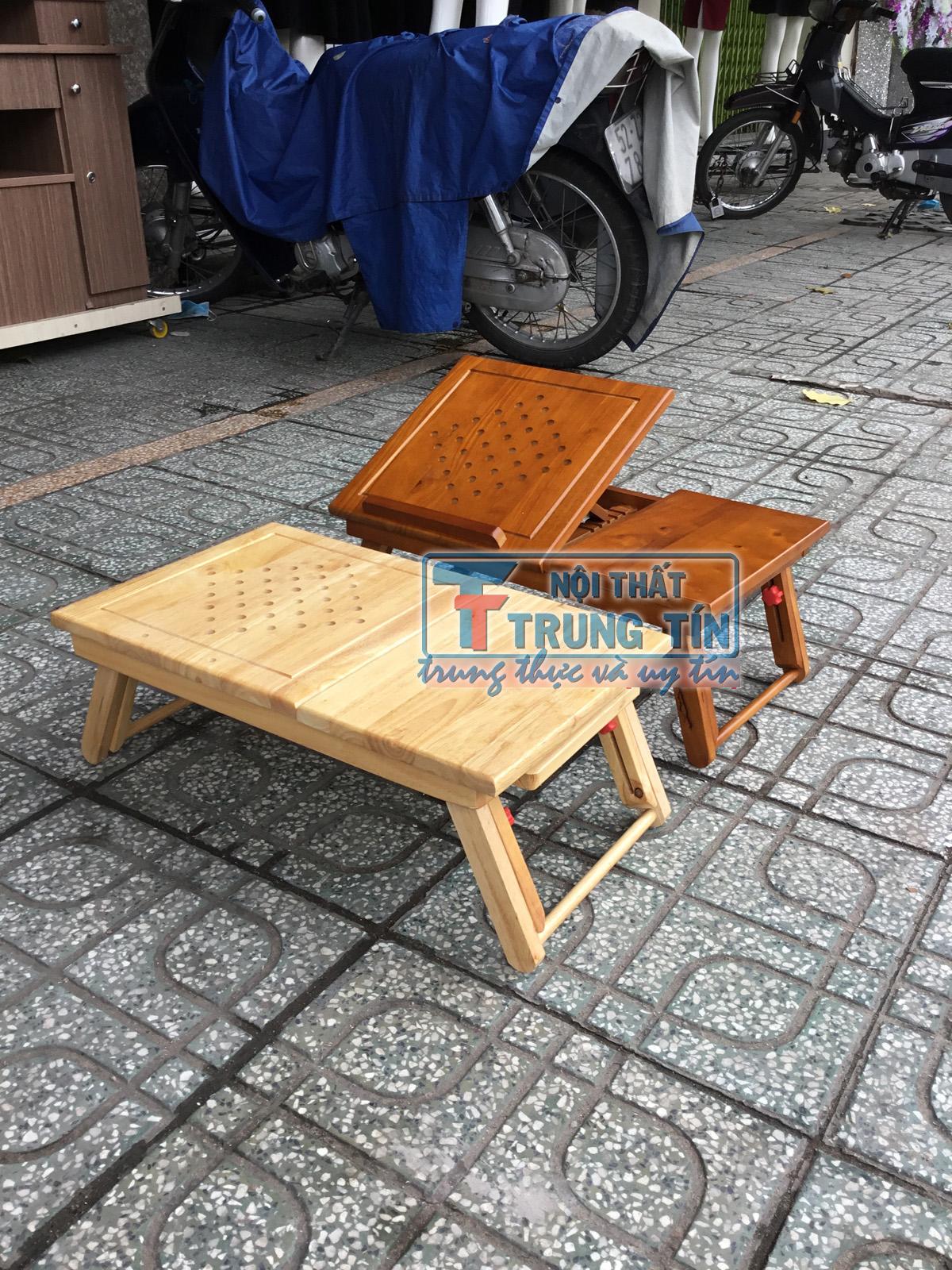 bàn laptop gỗ tự nhiên màu tự nhiên