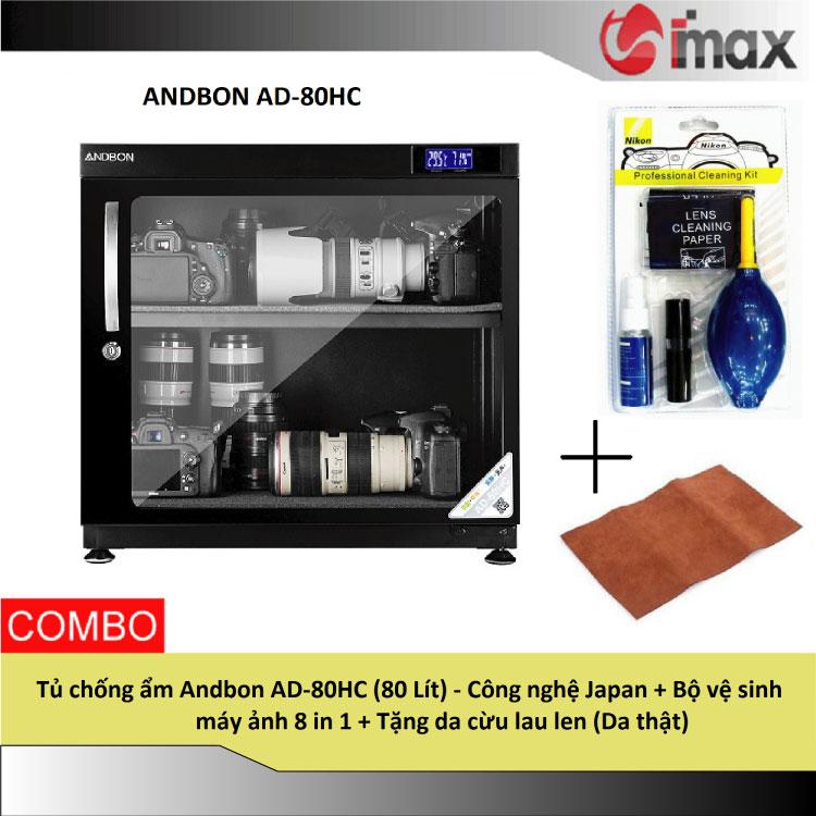 Tủ chống ẩm Andbon AD-80HC 80 Lít - Công nghệ Japan + Bộ vệ sinh máy ảnh 8