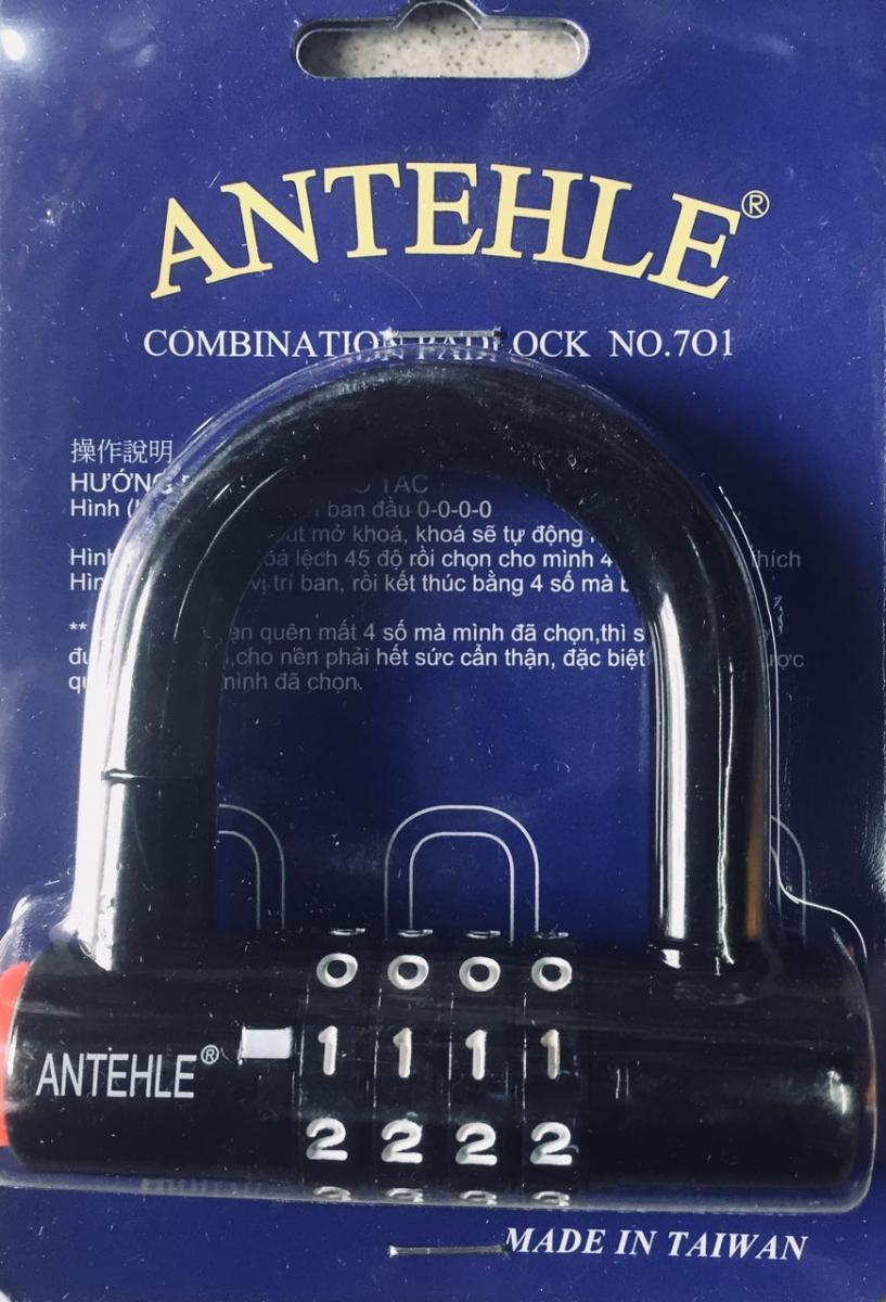 Khóa số ANTEHLE 4 số (Đỏ/Đen)