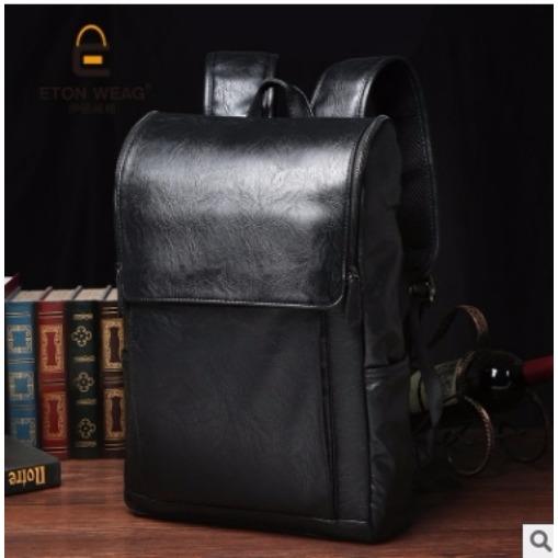 [HÀNG Y HÌNH] Ba lô da khóa dọc unisex dành cho nam, nữ Dozado BL010 (Đen), Balo da nam cao cấp, Balo da màu đen dựng laptop nam nữ 2020, Balo nam hàng đẹp, Balo nam xịn bảo hành 1 năm