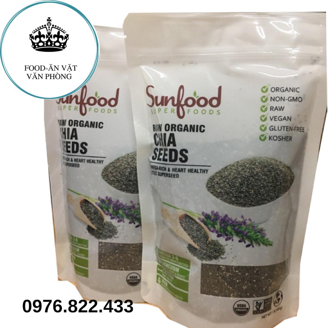 - chia organic sunfood 454g - đính kèm giấy chứng nhận nhập khẩu