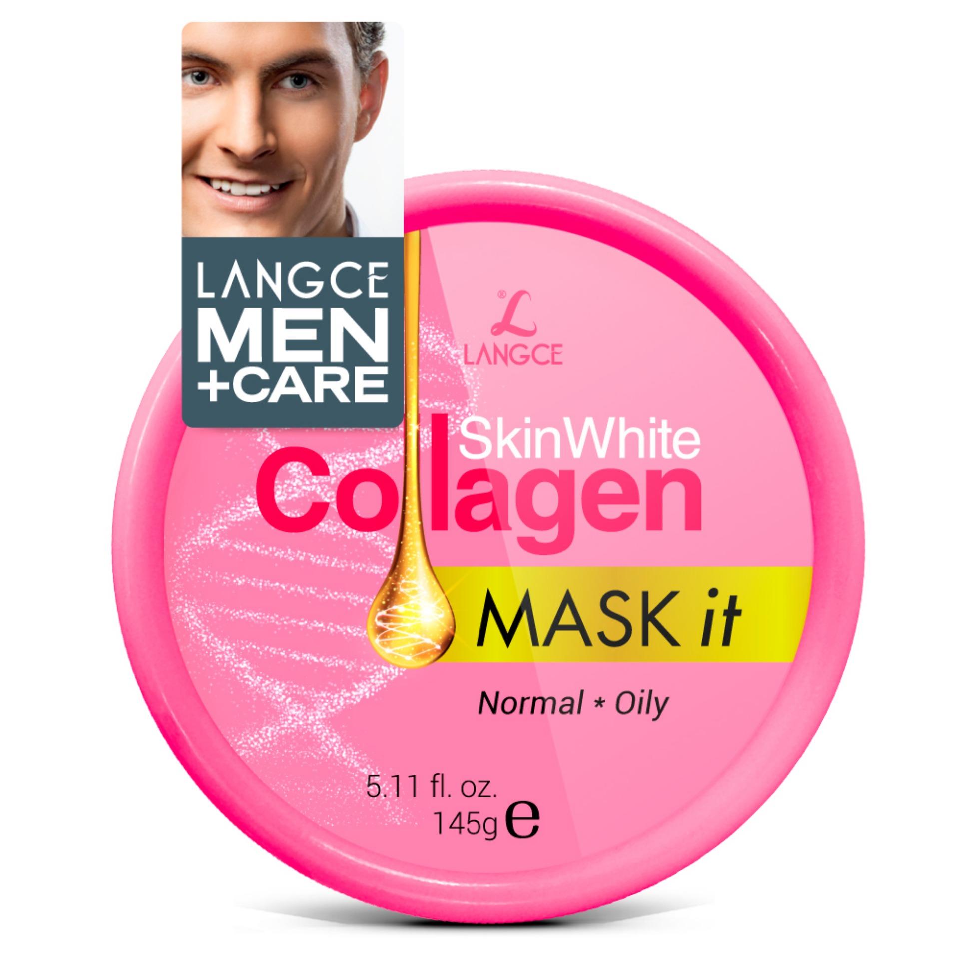 Mặt Nạ Dưỡng Trắng Đẹp Da Collagen Da Nhờn 145g LANGCE dành cho nam tốt nhất