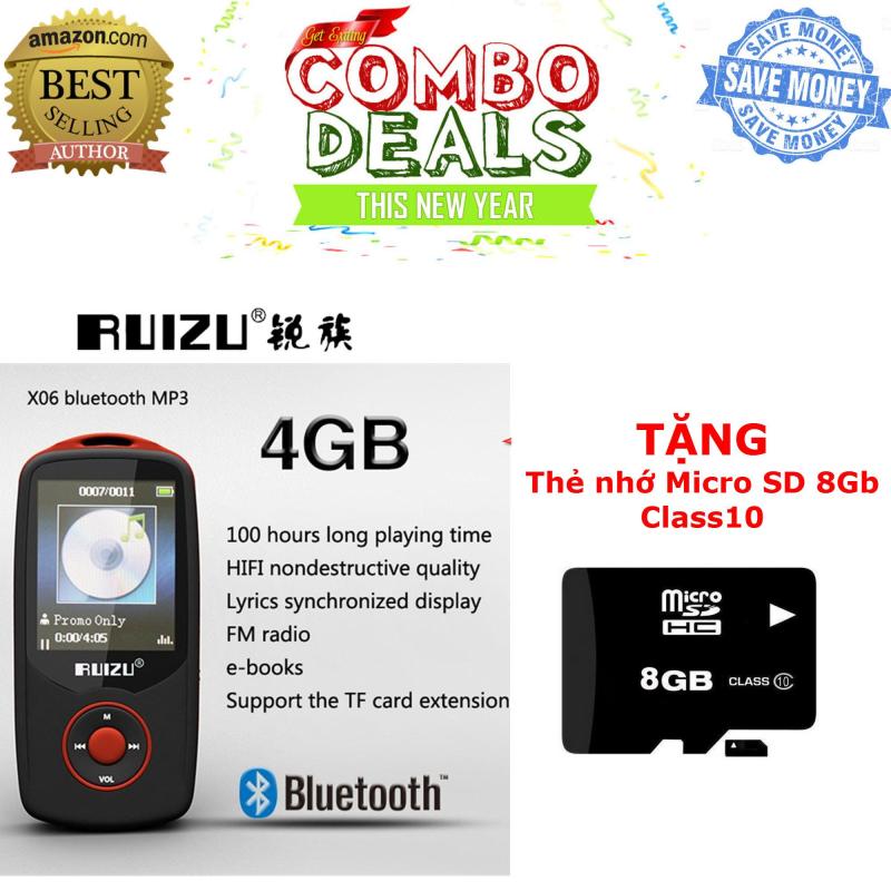 Máy nghe nhạc Lossless Bluetooth Ruizu X06 [Công ty phân phối - Bảo hành 6 tháng đổi mới] + TẶNG kèm thẻ nhớ Micro SD 8Gb Class 10