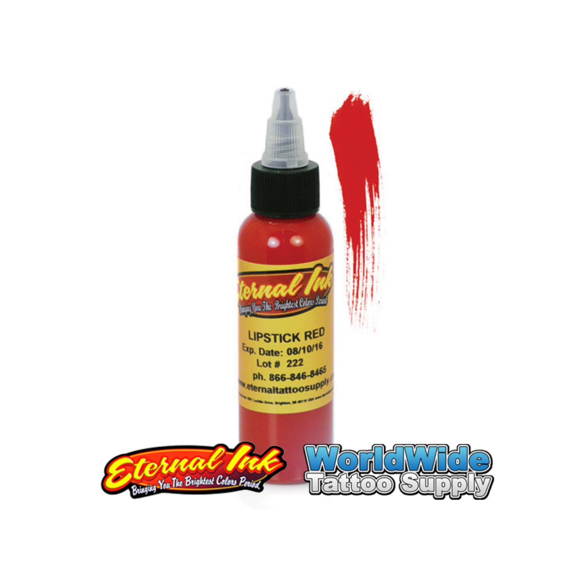 Mực xăm Eternal Tattoo Ink Lipstick Red 15ml cho máy xăm, kim xăm (Needles)