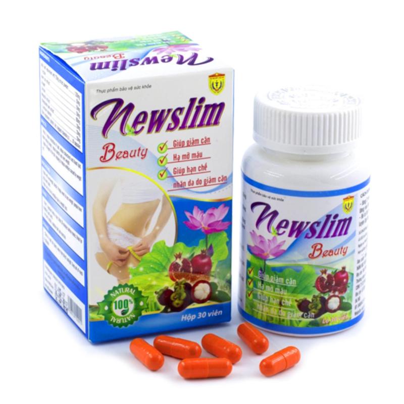 Viên uống Newslim Beauty hỗ trợ giảm mỡ máu và giảm cân 30 viên nhập khẩu